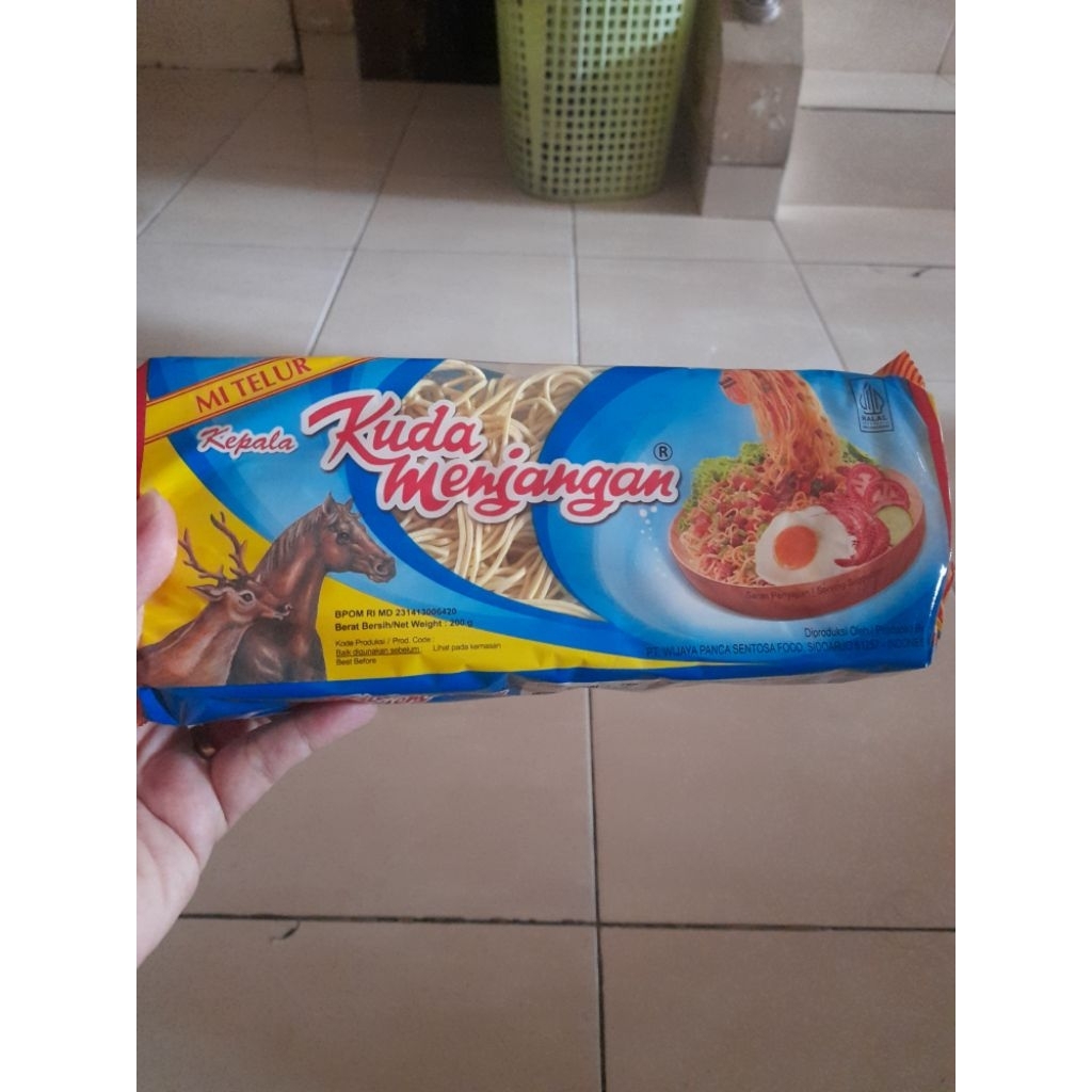 

mie telur kepala kuda menjangan mie kecil