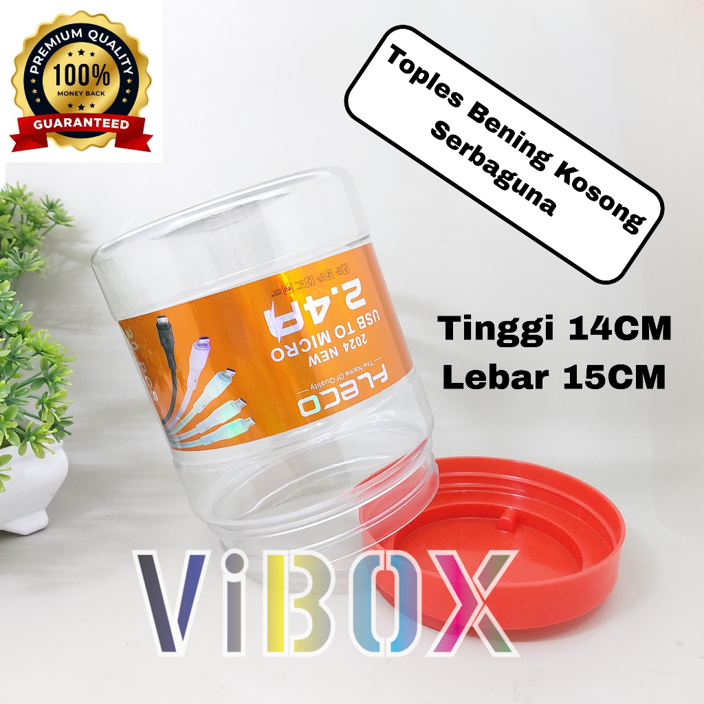 

( 5Pcs ) Toples Bening Kosong Fleco Wadah Penyimpanan Serbaguna [MRS]