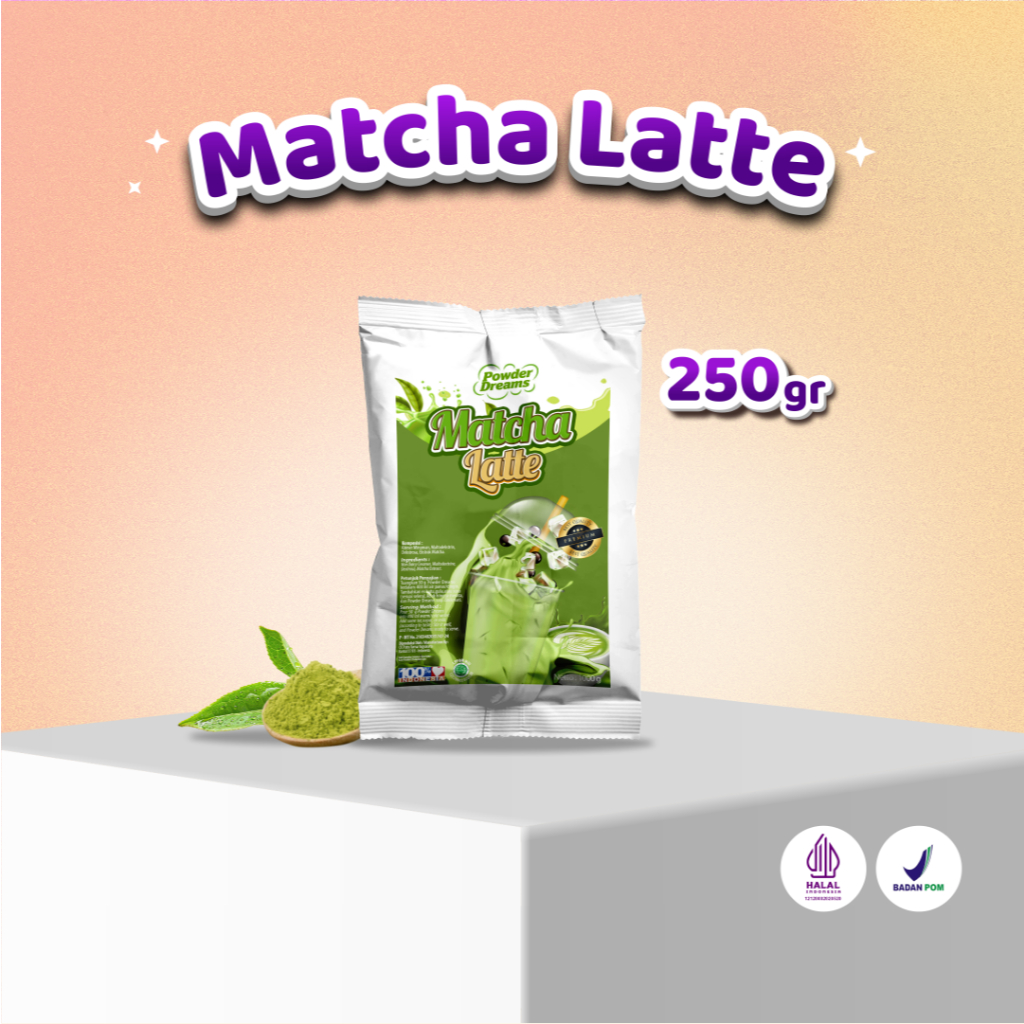 

Powder Dreams - Bubuk Minuman Rasa Matcha Latte 250 gr Premium