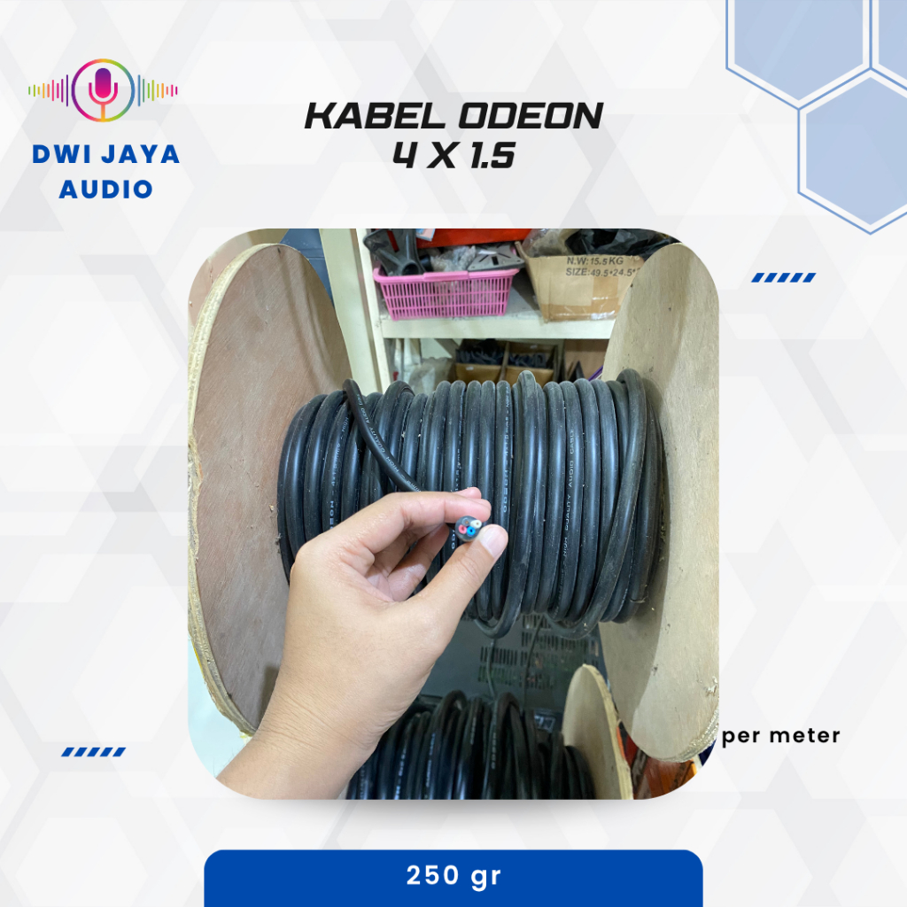 Kabel Speaker Odeon 4x1.5 mm Permeter | Kabel Spiker Ecer 1 meter