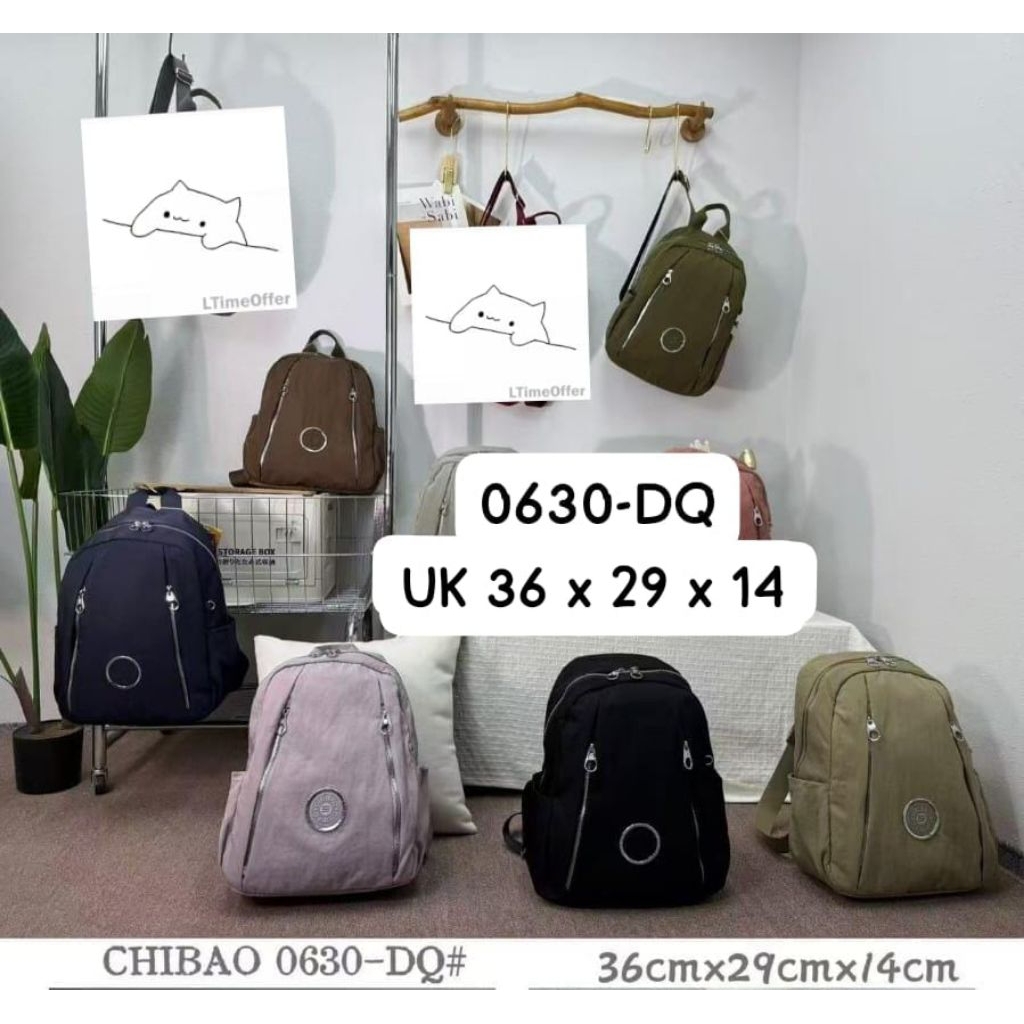 Tas Chibao Ransel Wanita Terbaru Tas Punggung Murah Tas Sekolah Bahan Tebal High Quality 0630-DQ