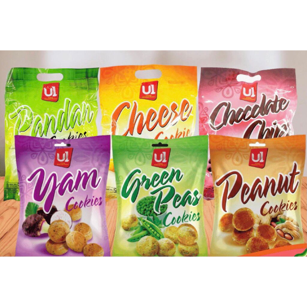 

U1 Cookies Yam Cookie Peanut Cookies Greean Peas Cookies Halal 300 gram