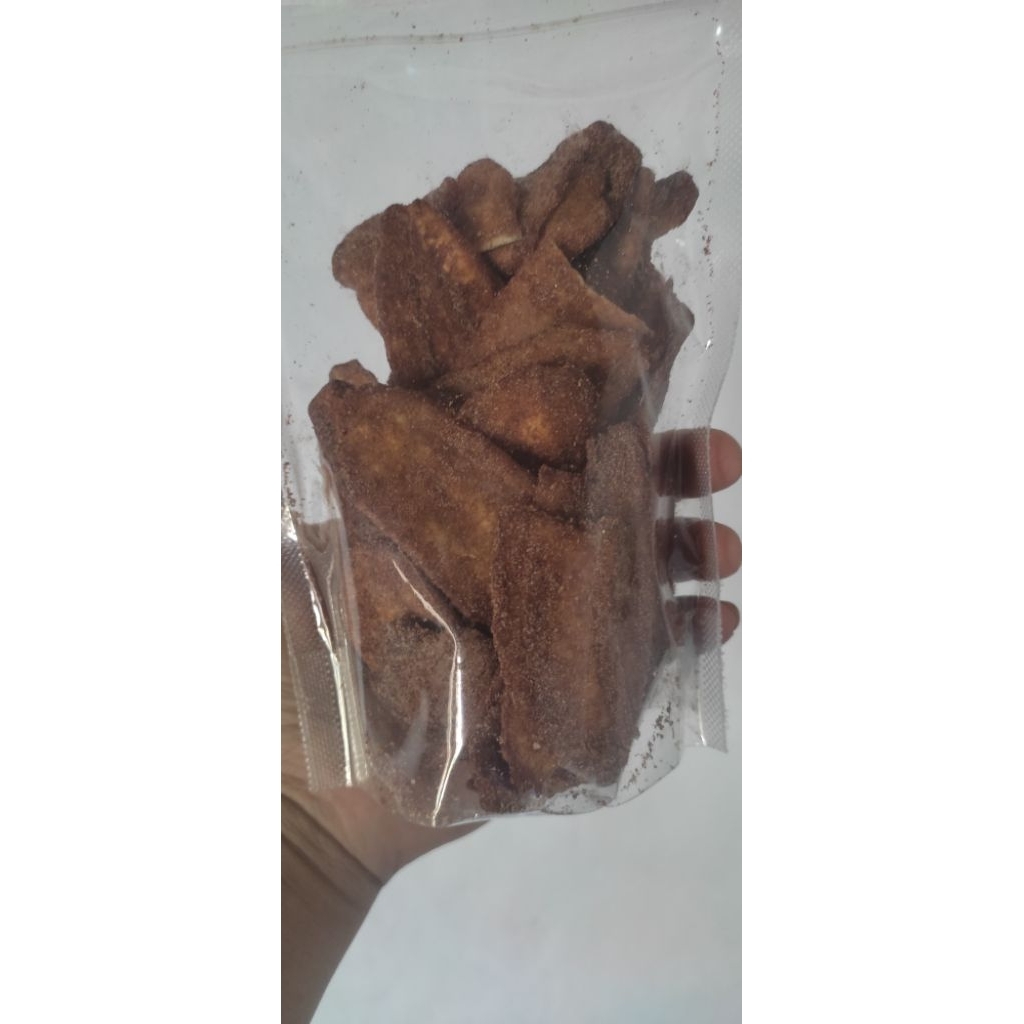 

kripik pisang kepok rasa coklat has lampung