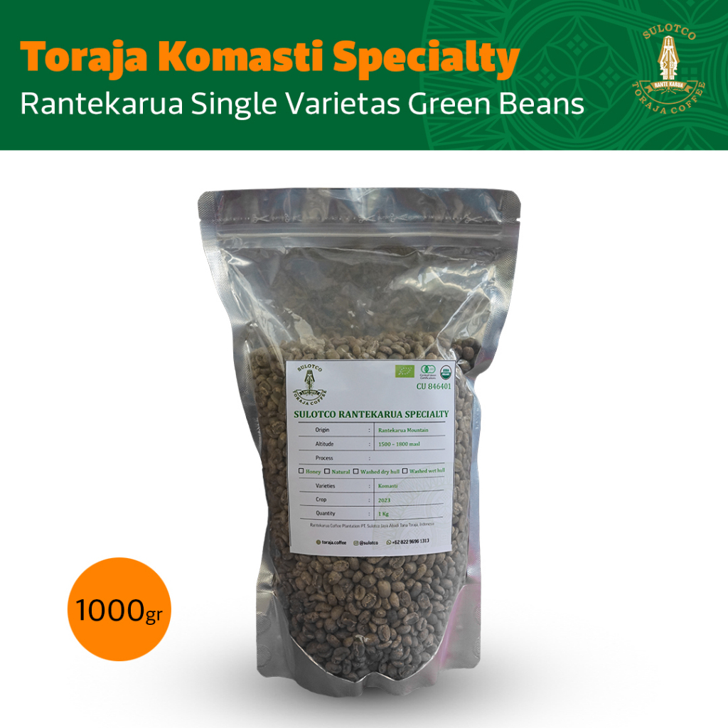 

Greenbeans Sulotco Toraja Rantekarua Specialty Single Variety - Komasti