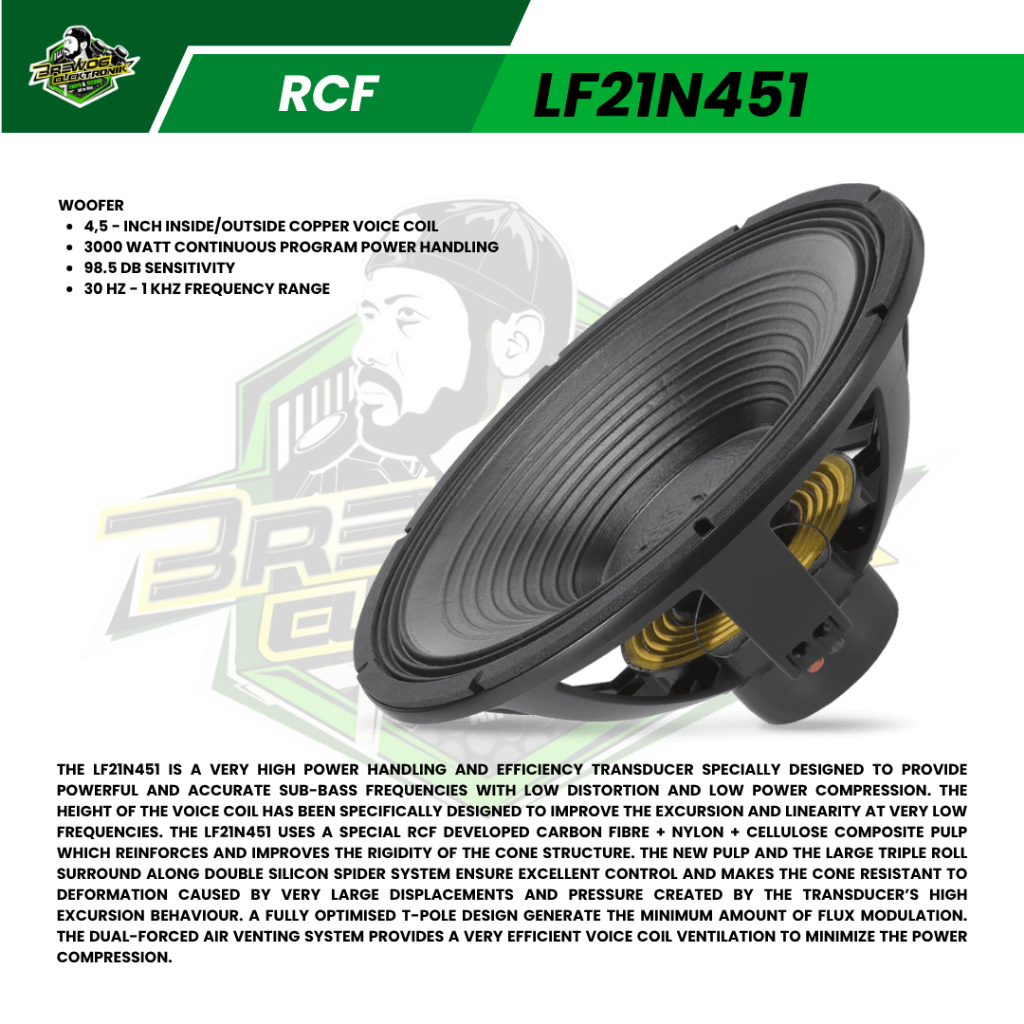 BREWOG SECOND ORIGINAL SPEAKER RCF LF21N451