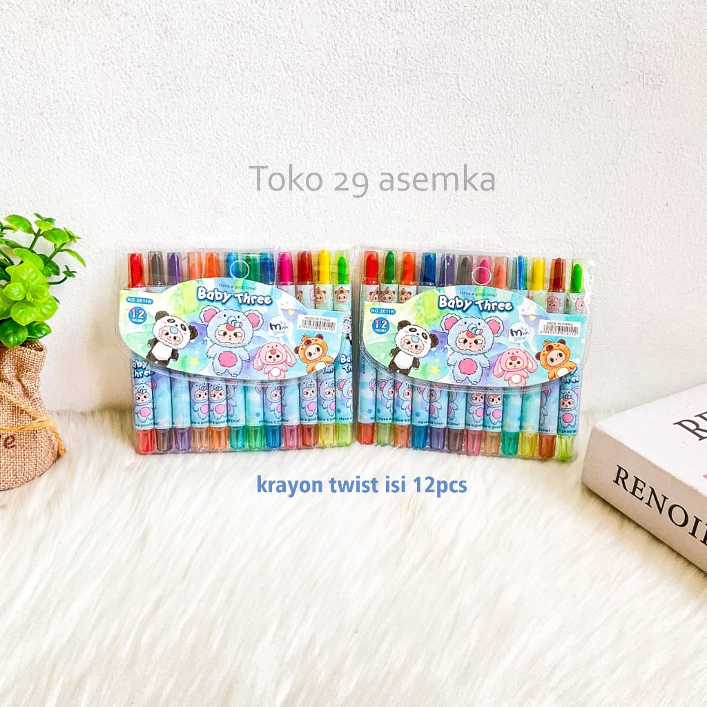 

KRAYON TWIST MINI BABY THREE ISI 12 PCS KR-1982 CRAYON ALAT TULIS KANTOR SEKOLAH MURAH TERMURAH COD