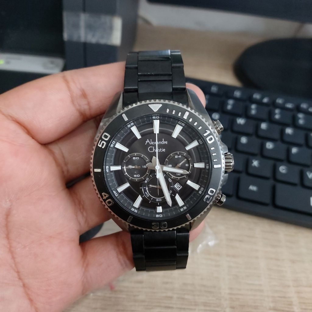 (MULUS) PRELOVED JAM TANGAN PRIA ALEXANDRE CHRISTIE AC6654 AC 6654 ORIGINAL SECOND