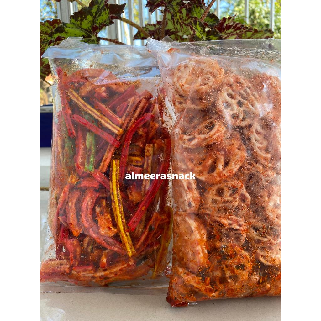 

PAKET HEMAT[BUNDLING 2PCS] SEBLAK KERUPUK JAAT BENTON+SEBLAK KERUPUK RAFAEL/MAWAR PEDAS DAUN JERUK