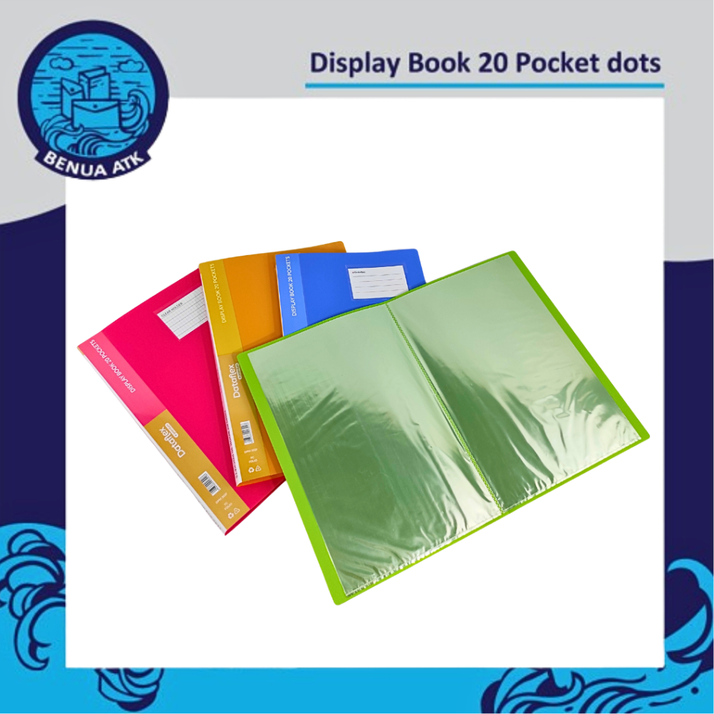 

Display Book / Clear Holder 20 Pocket Pastel Dot Folio Dataflex DF-861