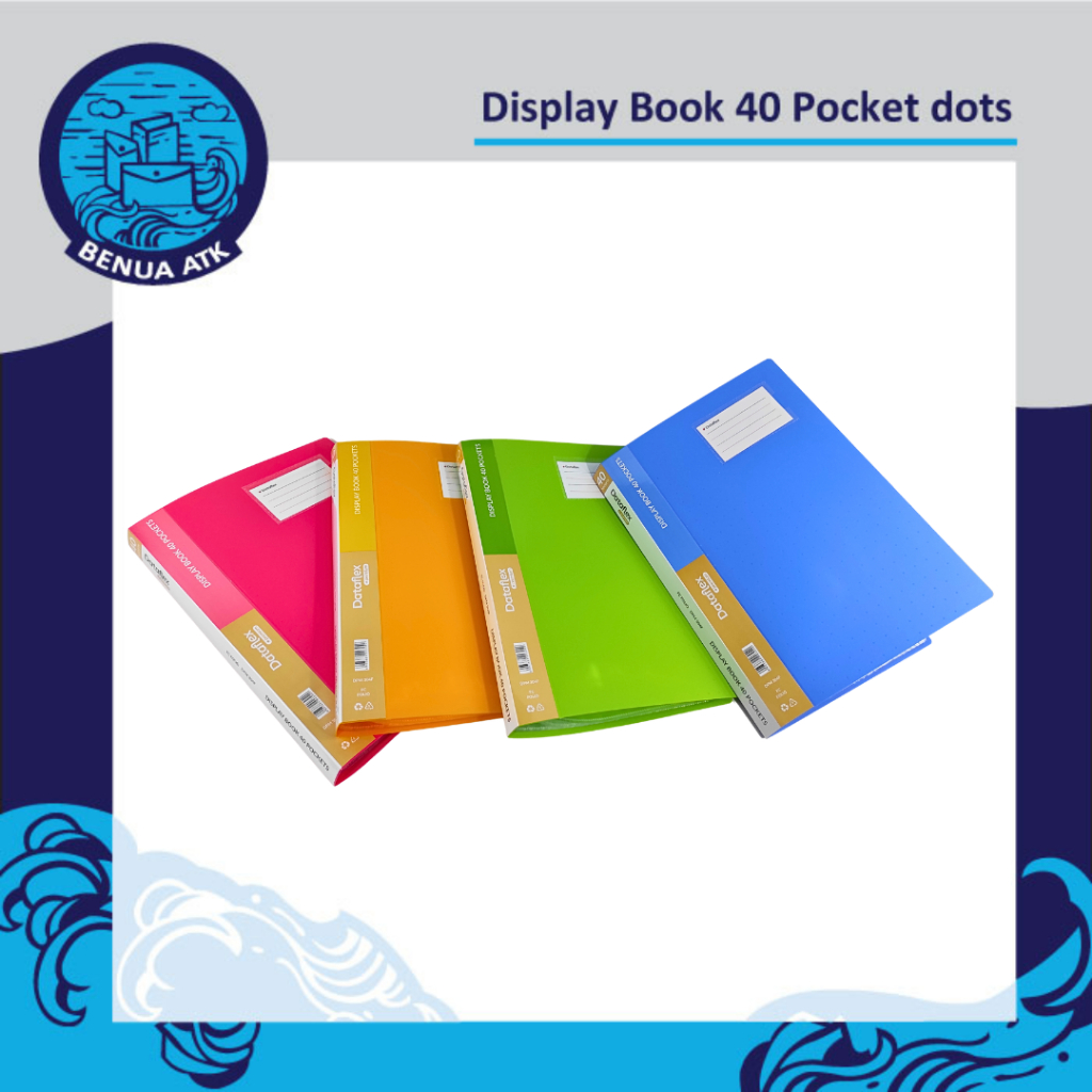 

Display Book / Clear Holder 40 Pocket Pastel Dot Folio Dataflex