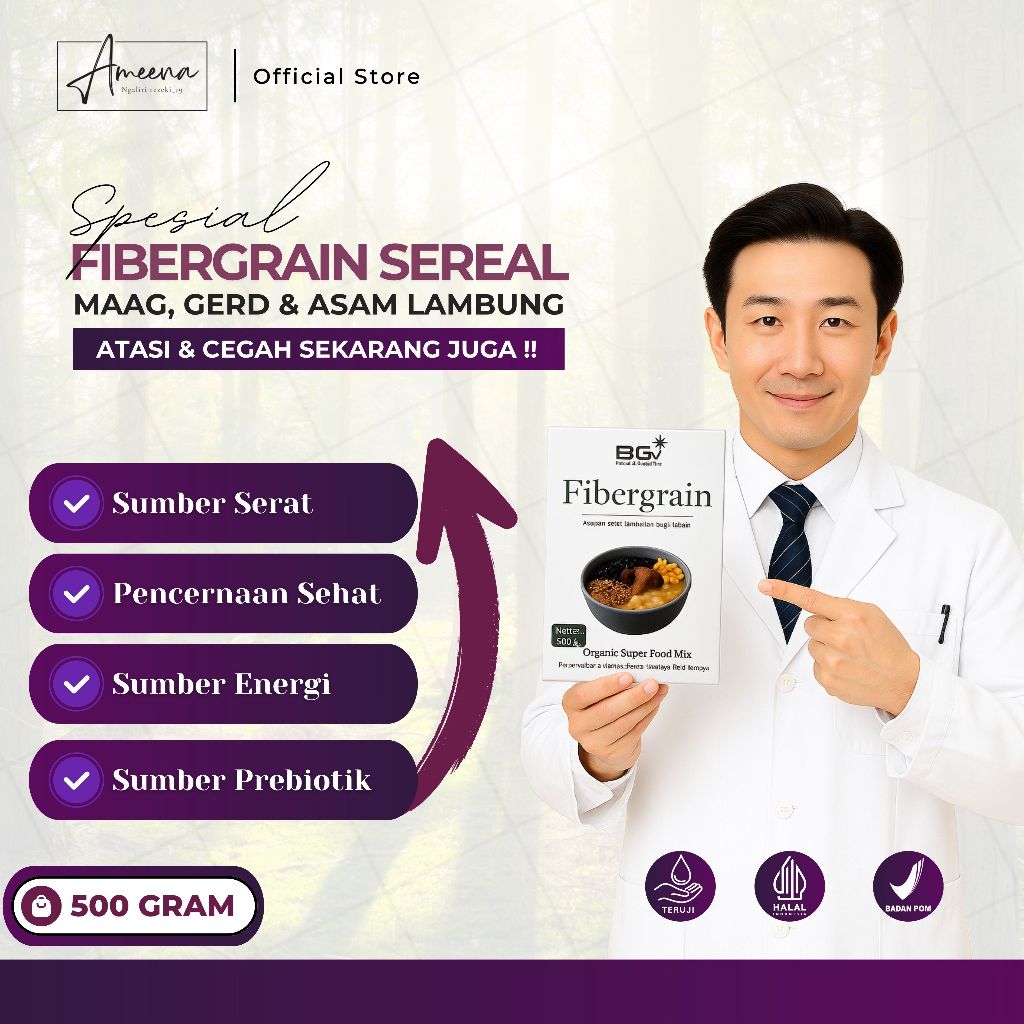 

[Promo] BGN Fibergrain Serealia Minuman Serat Tinggi Nutrisi - Atasi Gerd & Asam Lambung Asli 100%