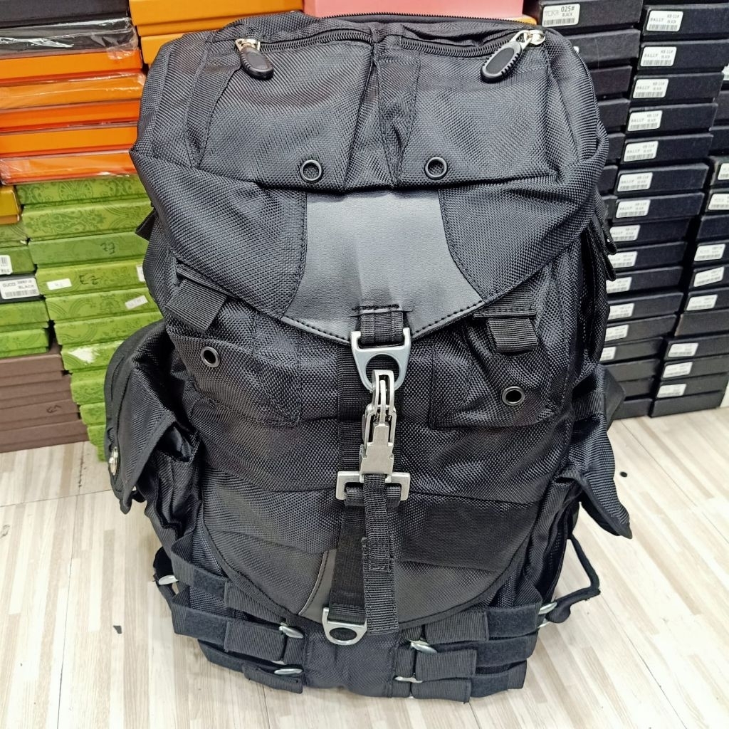 Tas Ransel Oakley Black Backpack Traveling Import
