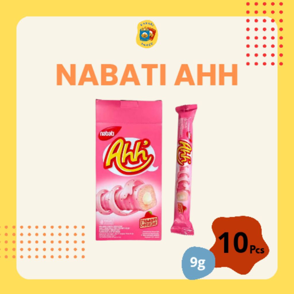 

Nabati Ahh Strawberry Cheese Cake (9g) isi 10pcs