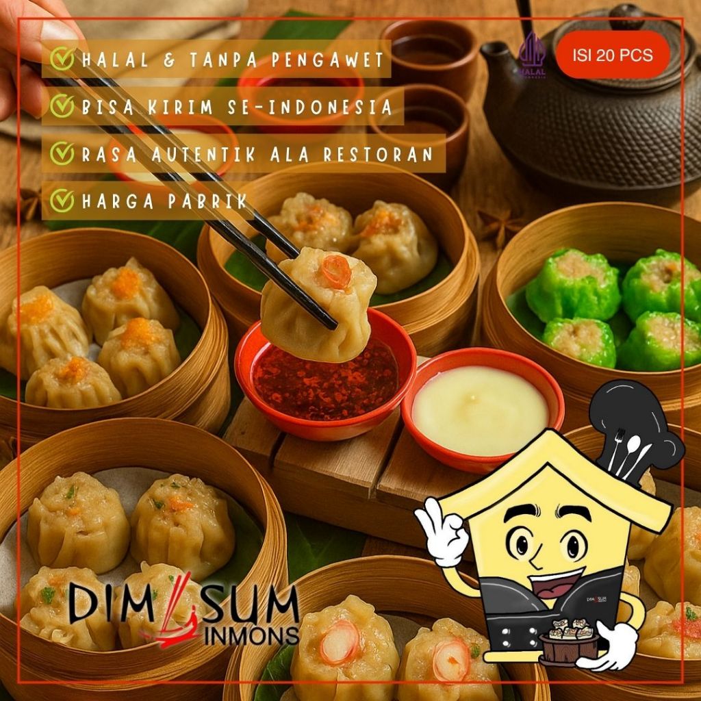 

Inmons Dimsum Paket Hemat Bundle 3 pack DImsum Halal 60pcs - Siomay Premium Frozen Food
