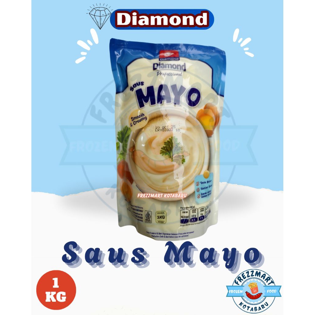 

Diamond Saus Mayo Mayonais 1 KG Frezzmart Kotabaru