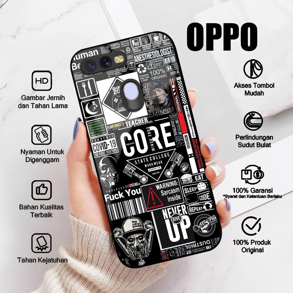 Case OPPO A5S OPPO A7 Casing OPPO A11K OPPO A12 A7X A12E A12S Motif BLACK ART Softcase Glossy Hardca
