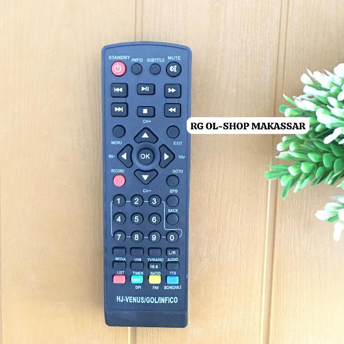 Remot Remote STB Venus Cabai Rawit DVB T2 MPEG4