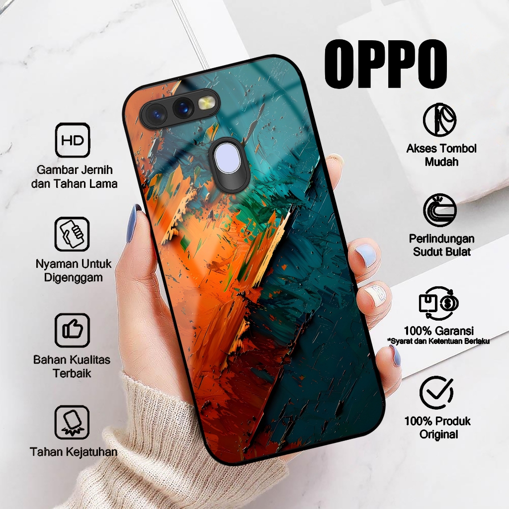 Case OPPO A5S OPPO A7 Casing OPPO A11K OPPO A12 A7X A12E A12S Motif CAT WARNA Softcase Glossy Hardca