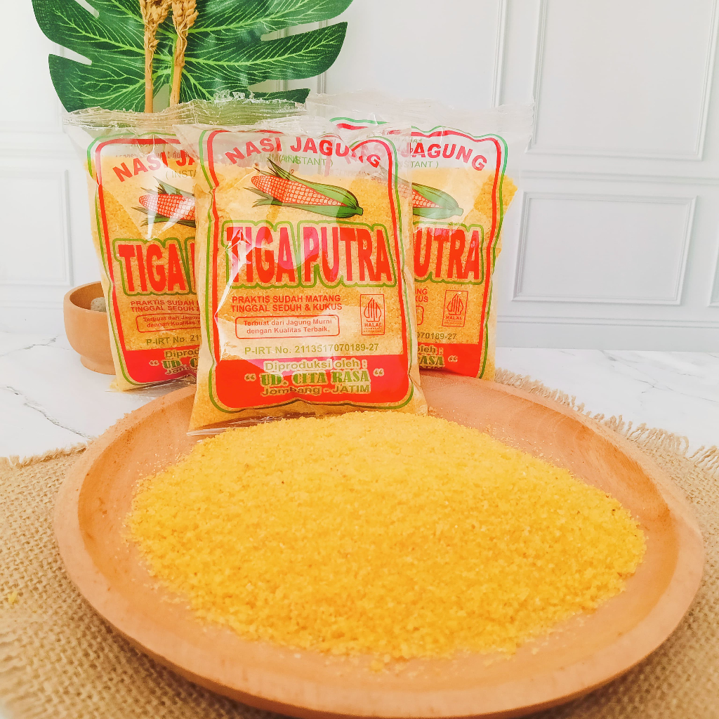 

Nasi Jagung Instant Tinggal Seduh Nasi Jagung Instan Ampok Jowo untuk Diet Diabetes Cap Tiga Putra Kemasan 150 Gram