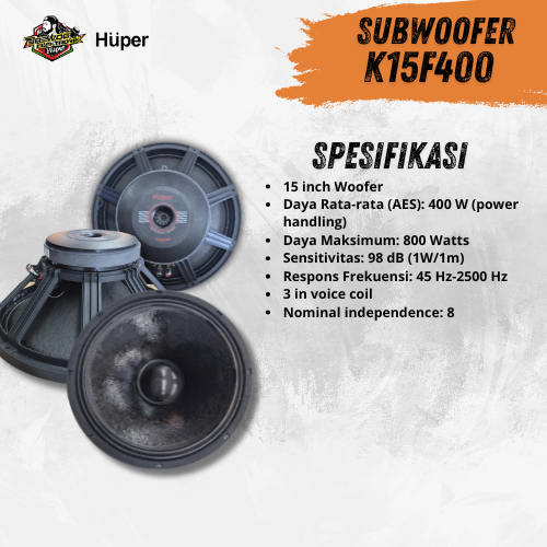 K15F400 SPEAKER SUBWOOFER BARCLAY HUPER