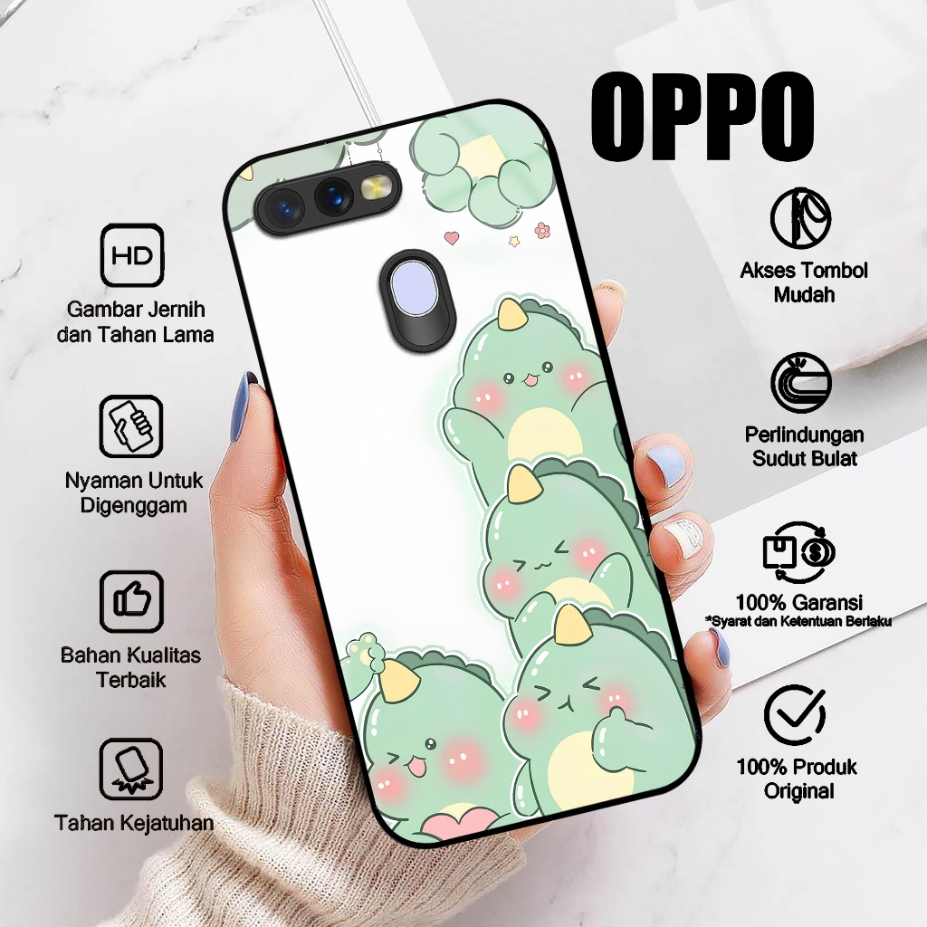 Case OPPO A5S OPPO A7 Casing OPPO A11K OPPO A12 A7X A12E A12S Motif DINO CUTE Softcase Glossy Hardca