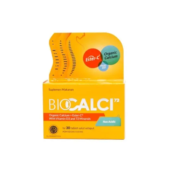 Holisticare Bio Calci 72 Botol isi 30 Tablet - Kalsium Vitamin C D [Tembalang]