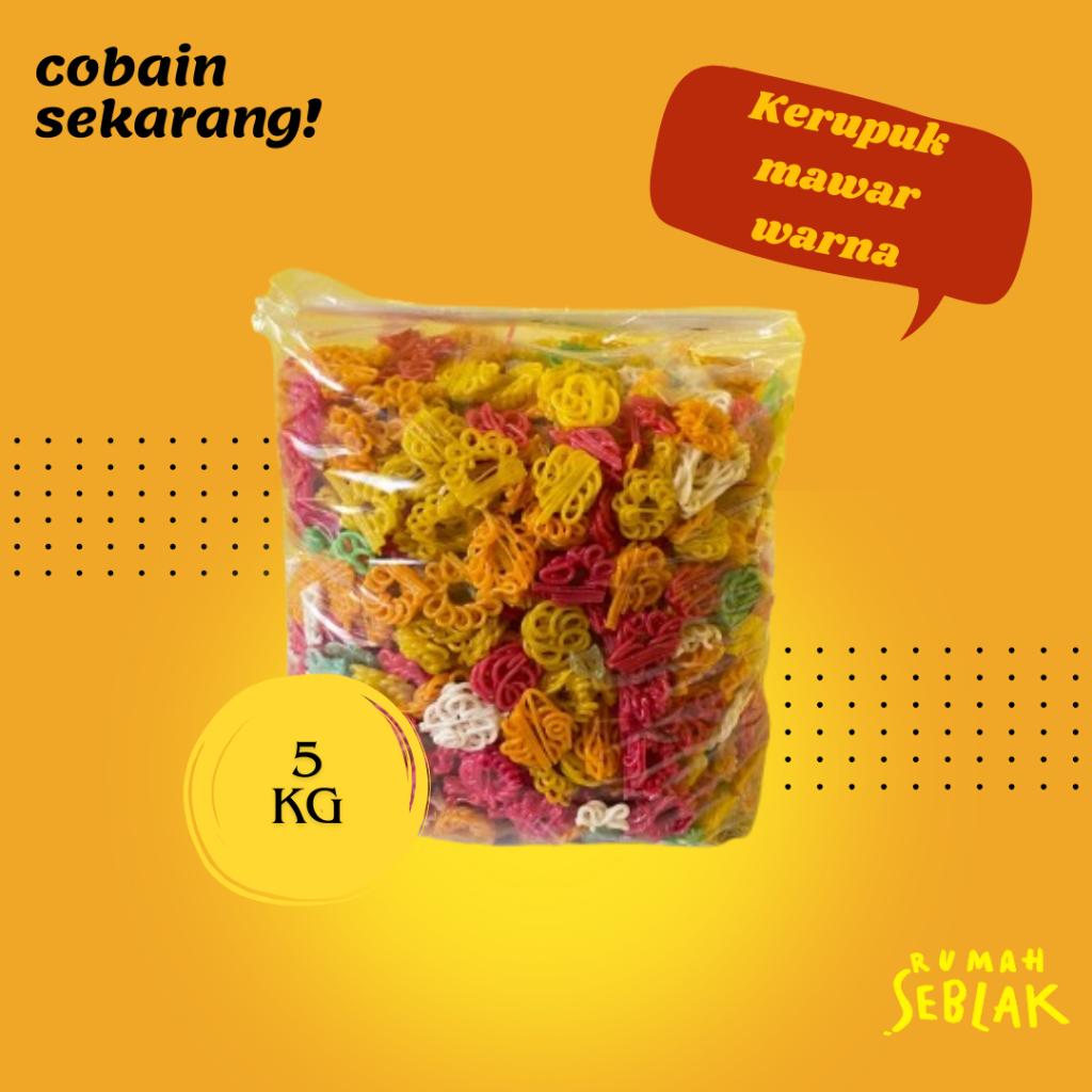 

Kerupuk Mawar Warna Warni 1 kg Topping untuk Seblak-Grade A