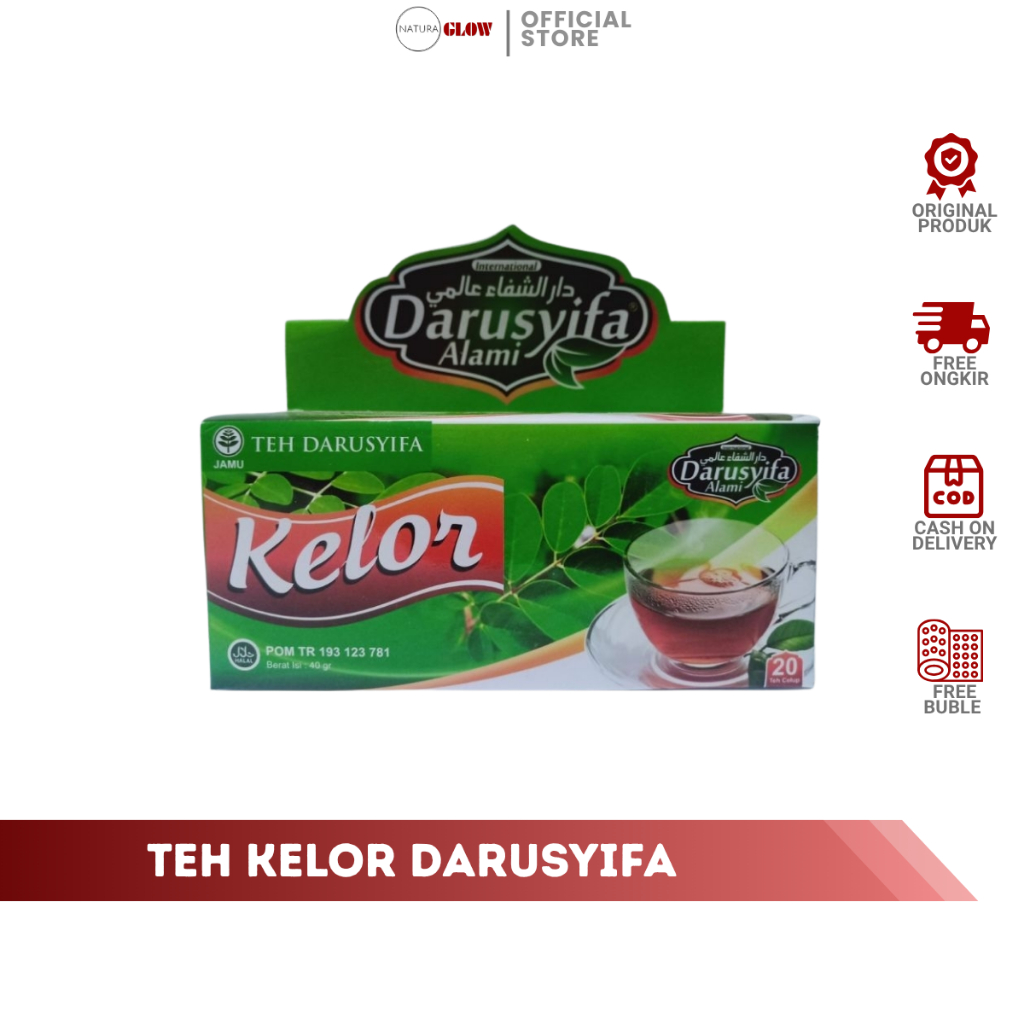 

TEH DAUN KELOR DARUSYIFA – teh celup herbal alami | bantu turunkan kolesterol & gula darah | kaya antioksidan | 20 kantong siap seduh | original 100% | bisa COD