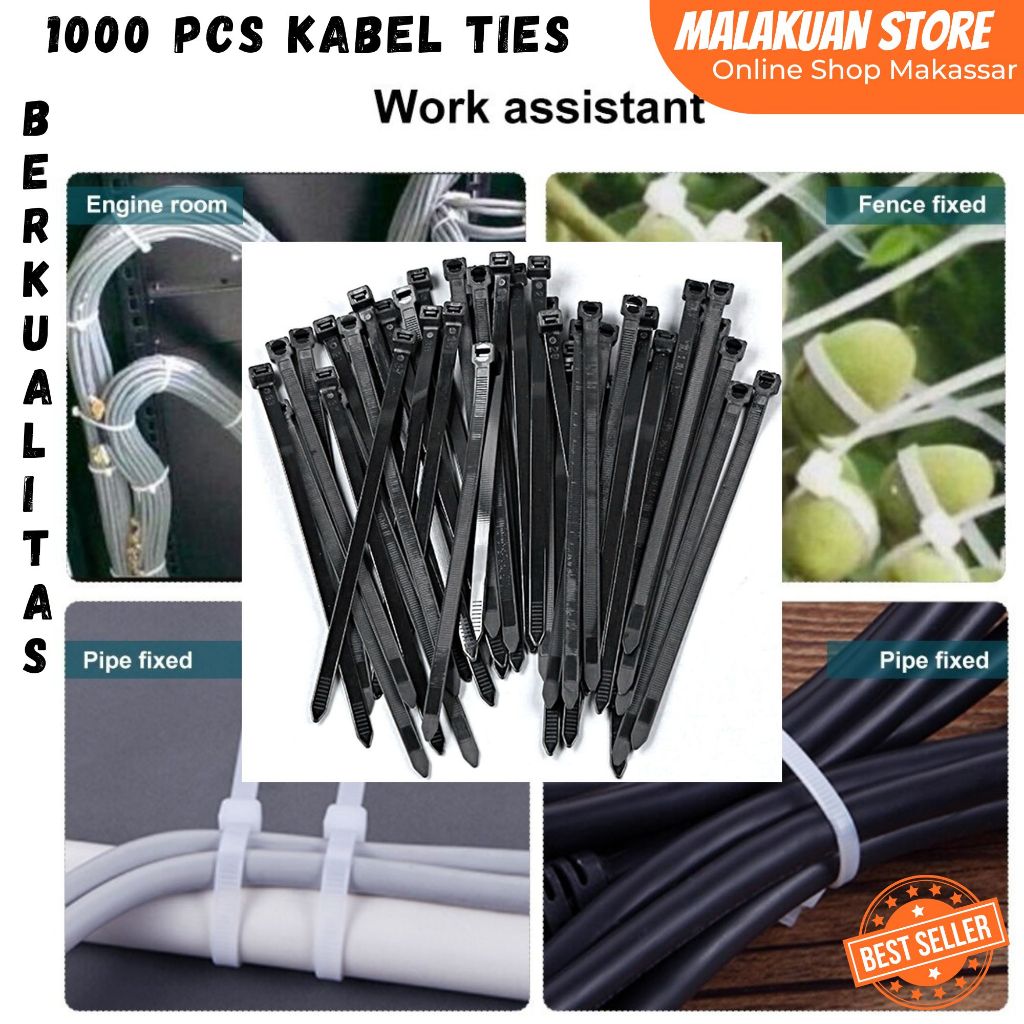 

Kabel Ties Self Locking Wire Zip 3x150mm 1000 PCS