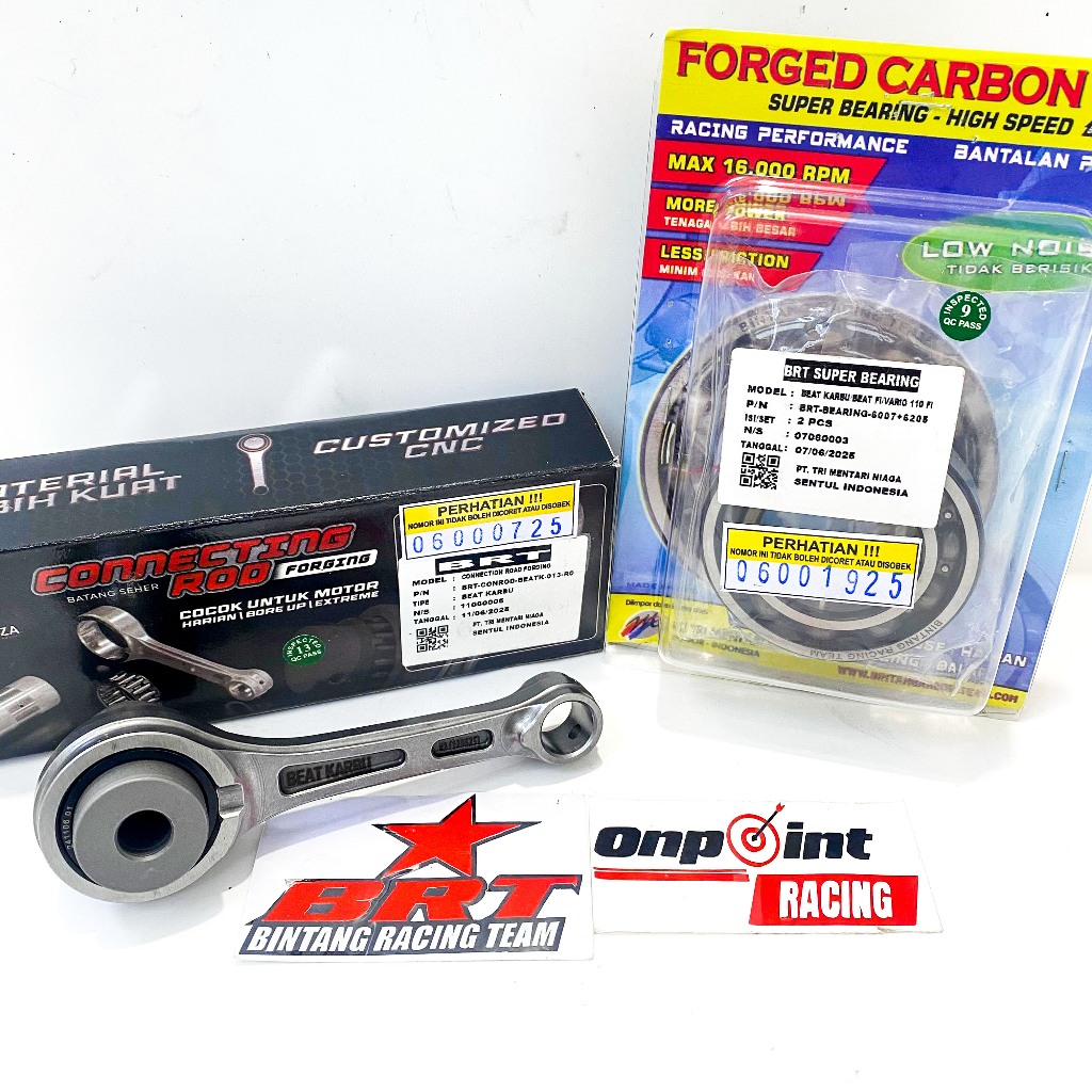 STANG SEHER CONROD FORGED FORGING CNC BRT BEAT SCOOPY SPACY FI ESP KARBU KARBURATOR 100% ORIGINAL