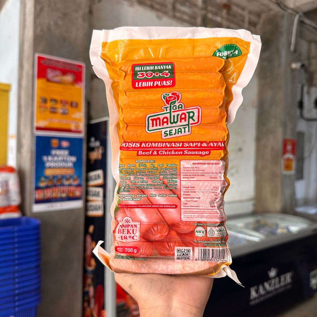 

TIGA MAWAR sosis merah kombinasi 30+1