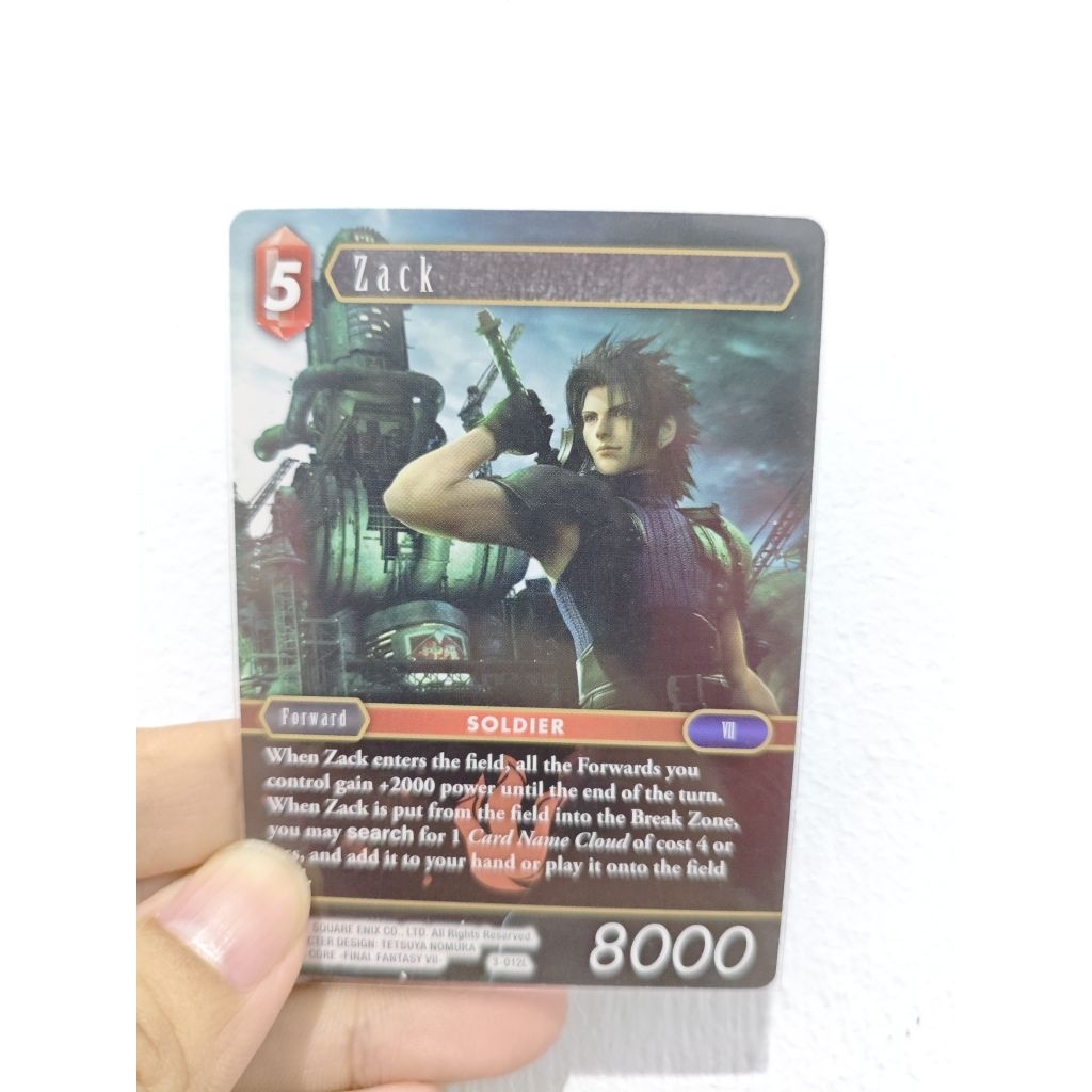 kartu final fantasy tcg zack, aerith promo