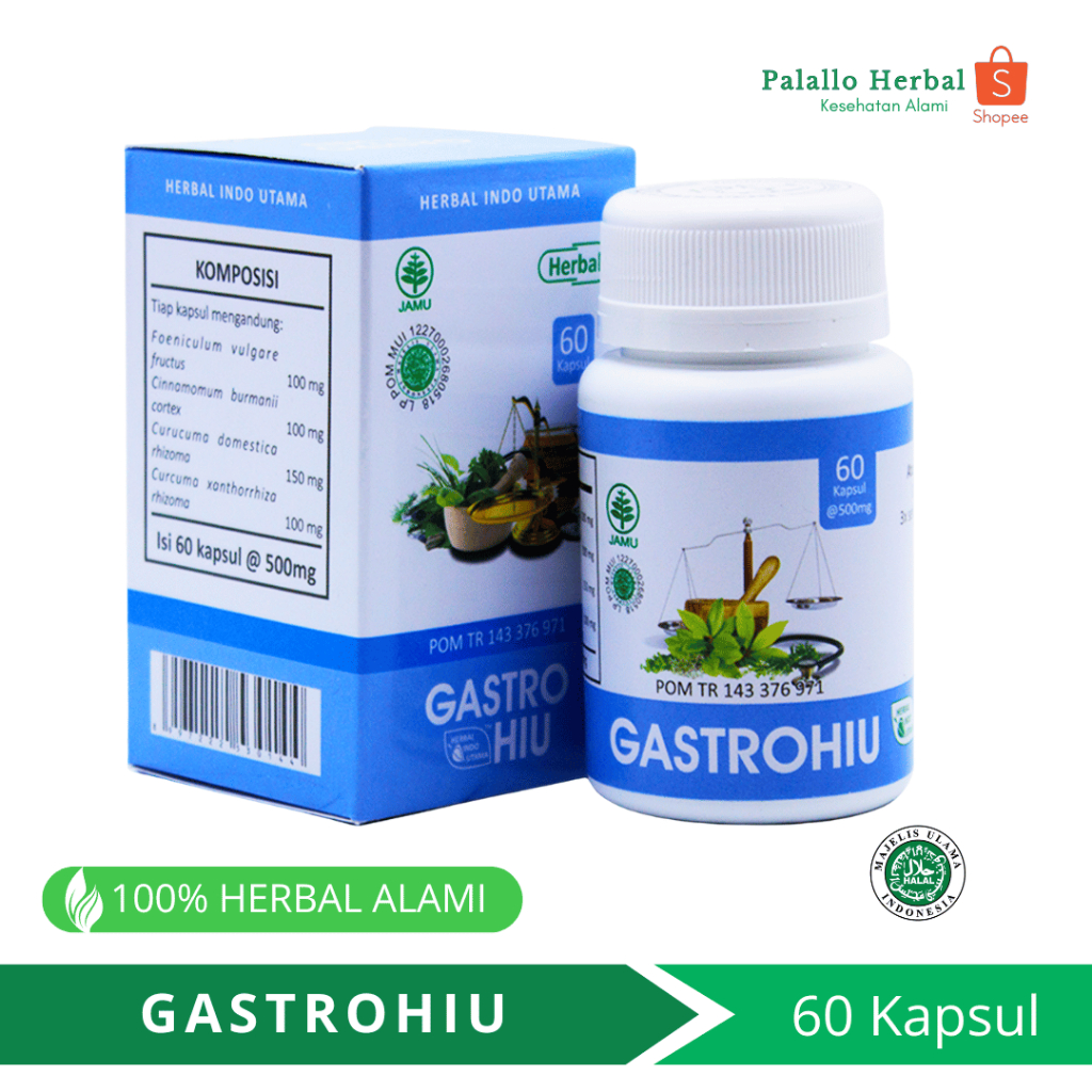 HIU GASTRO HIU Meringakan Gangguan Lambung 60 Kapsul