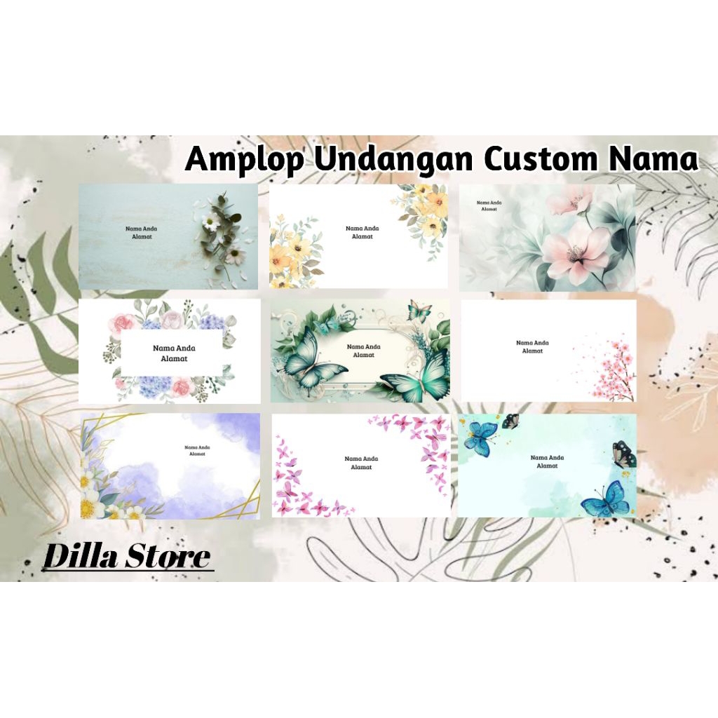 

Amplop Undangan Custom Nama