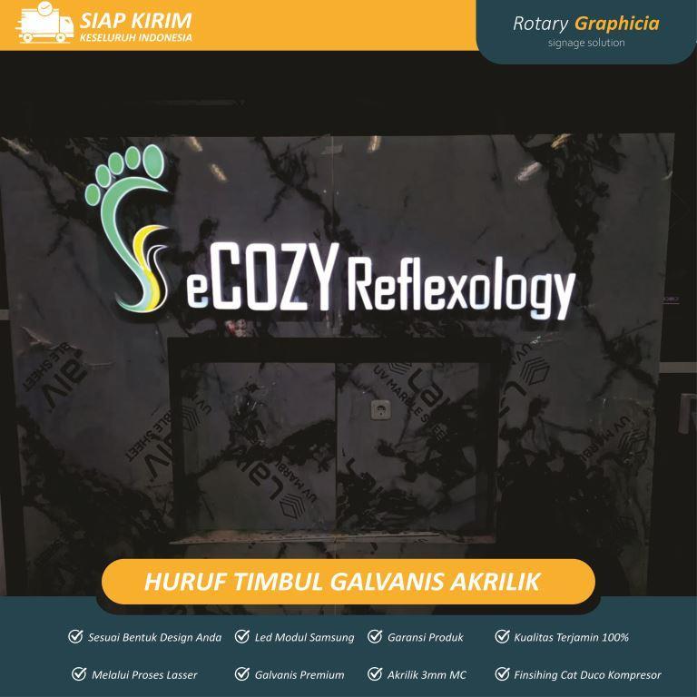 Custom Huruf Timbul 3d Nyala Galvanis Akrilik /Neon Timbul Toko/Usaha