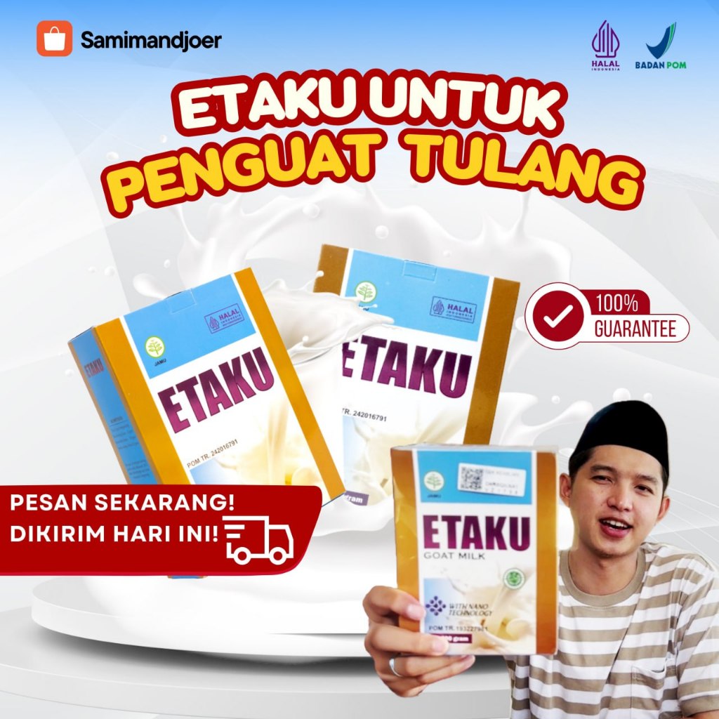

ETAKU Original Asli Susu Kambing Etawa Untuk Mengatasi Osteoporosis Dan Sendi Secara Alami