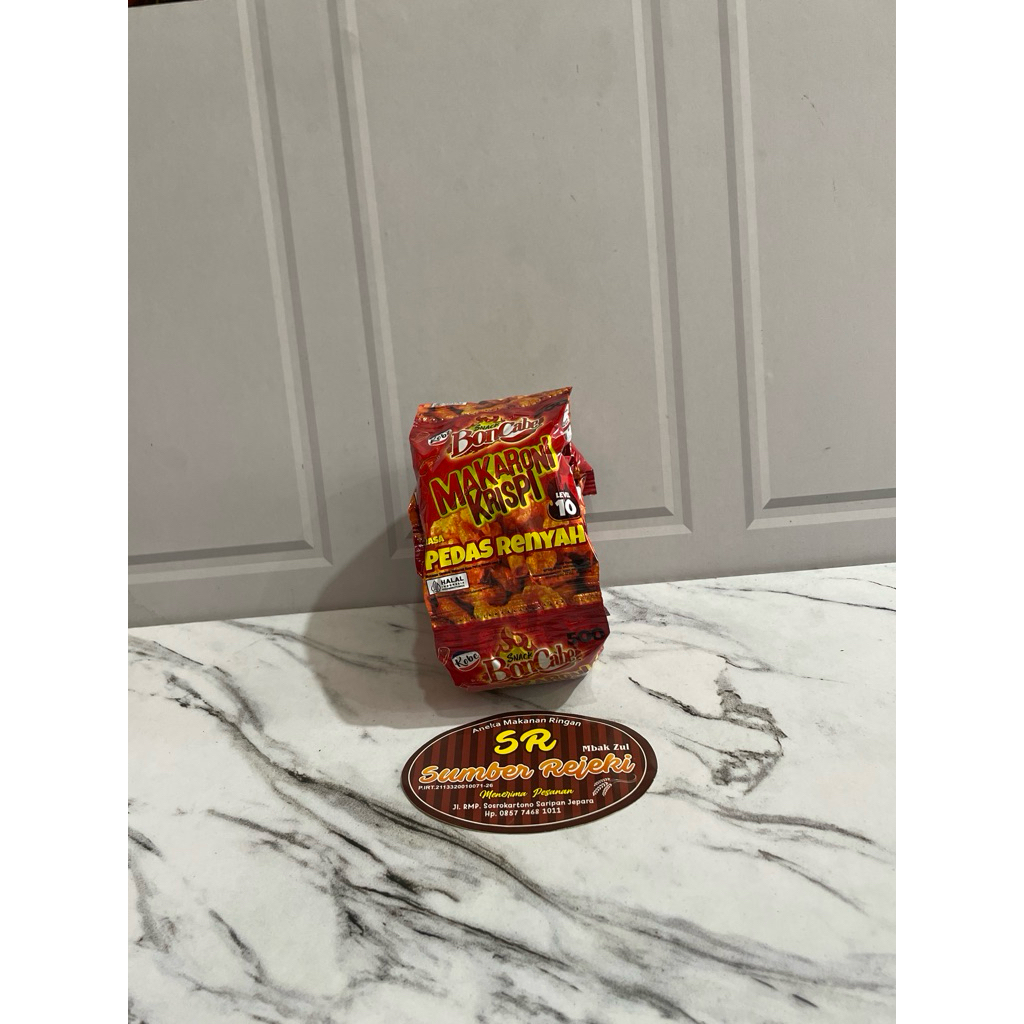 

MAKRONI CRISPY BONCABE RASA PEDAS ISI 10 PCS BERAT 70gr