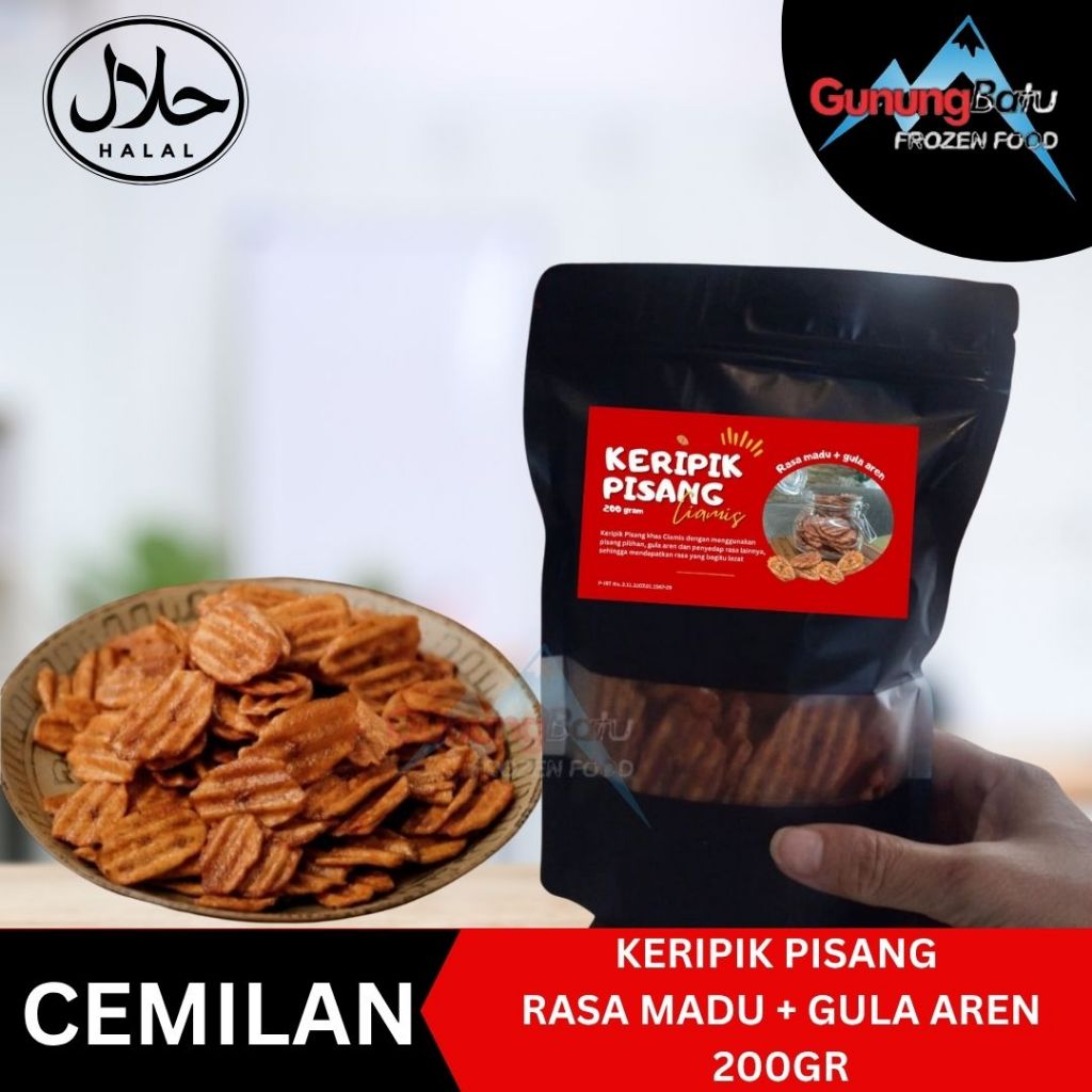 

SNACK KILOAN KERIPIK PISANG CIAMIS RASA MADU & GULA AREN 200GR