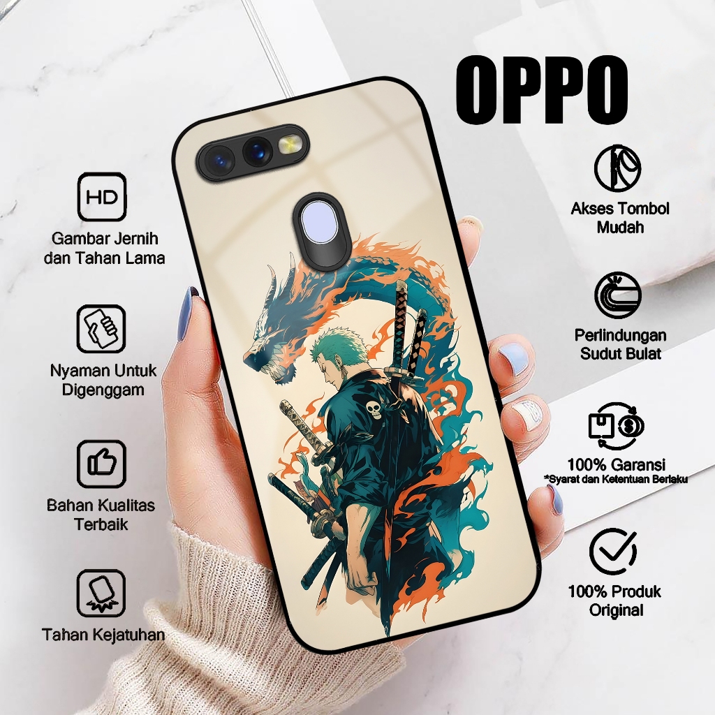 Case OPPO A5S OPPO A7 Casing OPPO A11K OPPO A12 A7X A12E A12S Motif RORONOA ZORO Softcase Glossy Har