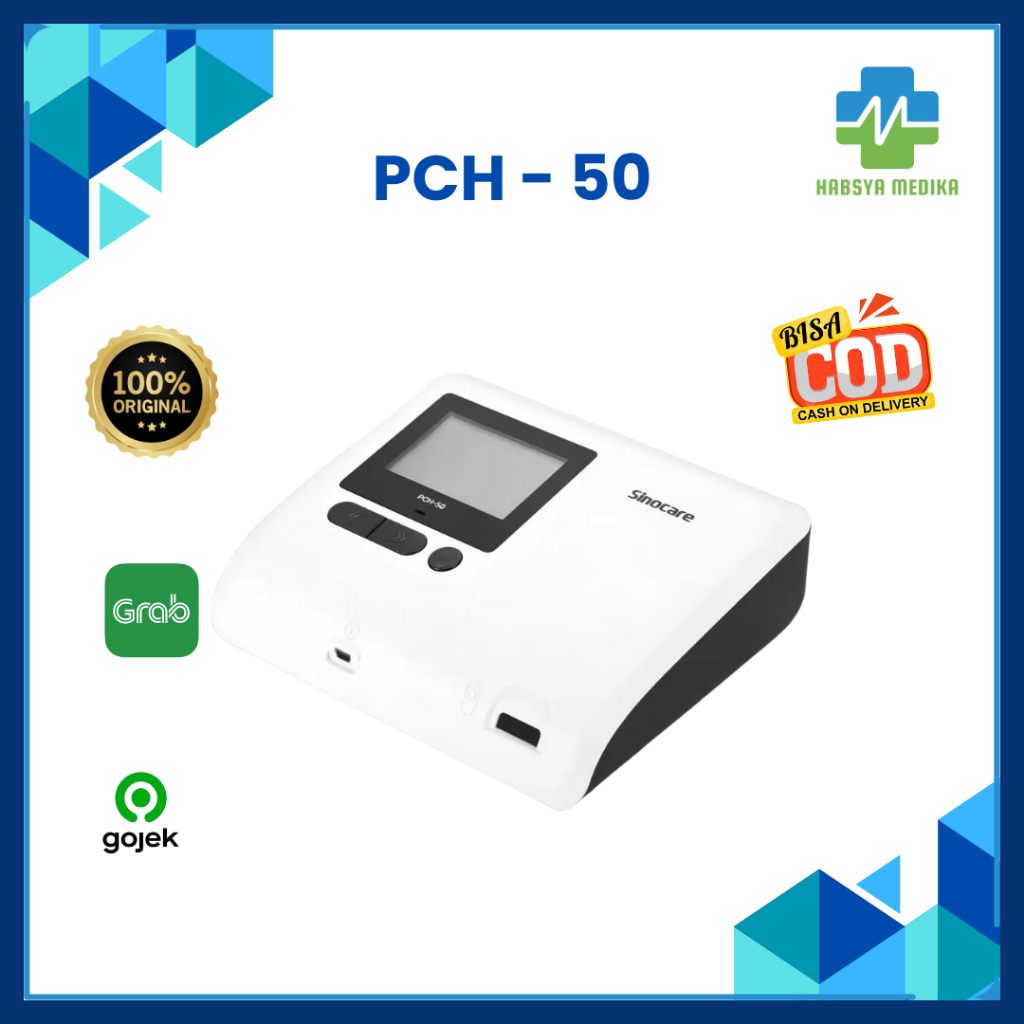 HbA1c Portable Glycosylated Hemoglobin Analyzer Sinocare PCH-50 Test Kit Alat Cek Hb Darah Hemoglobi