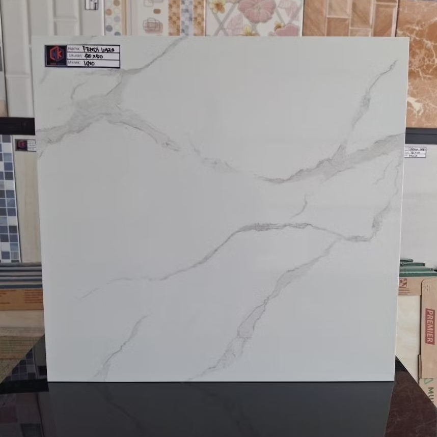 Keramik Lantai Cutting 50x50 Ferdi White || Uno || Arwana