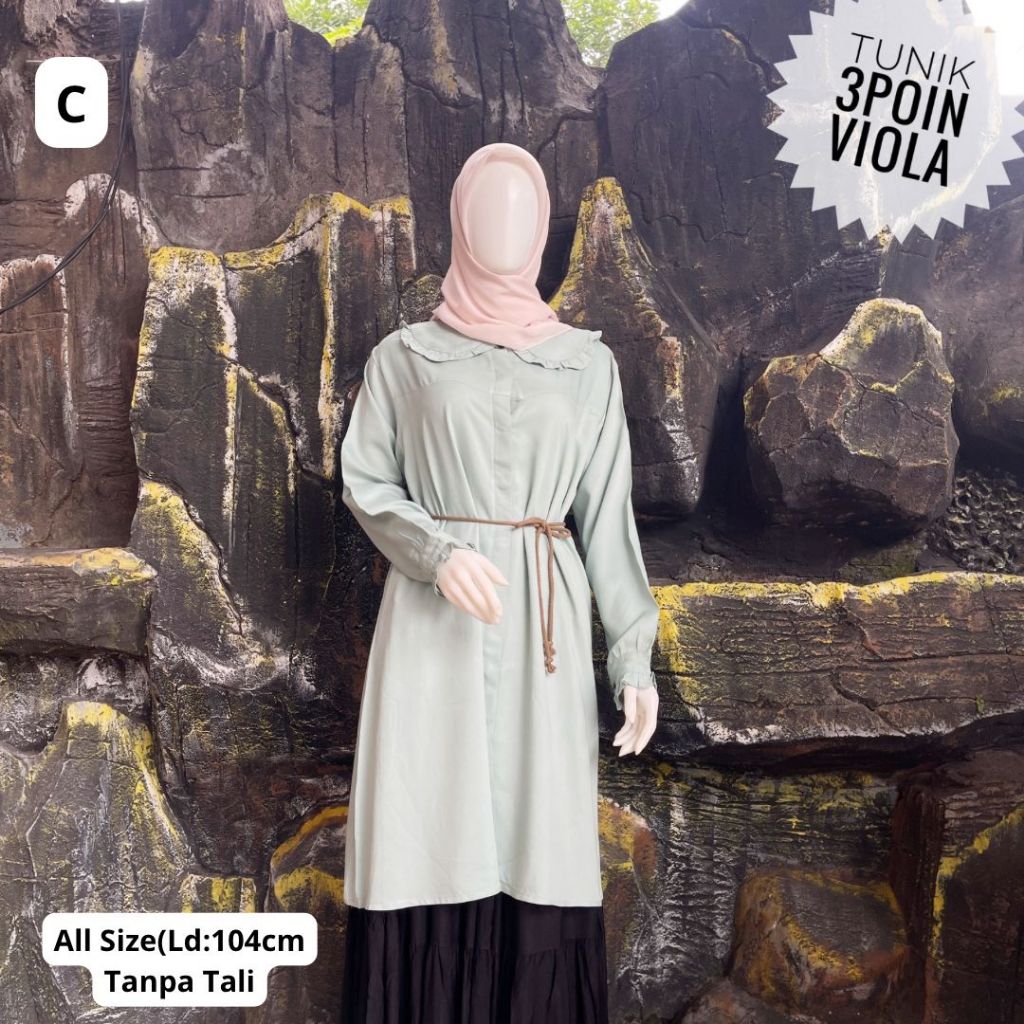 TUNIK 3POINT KODE VIOLA