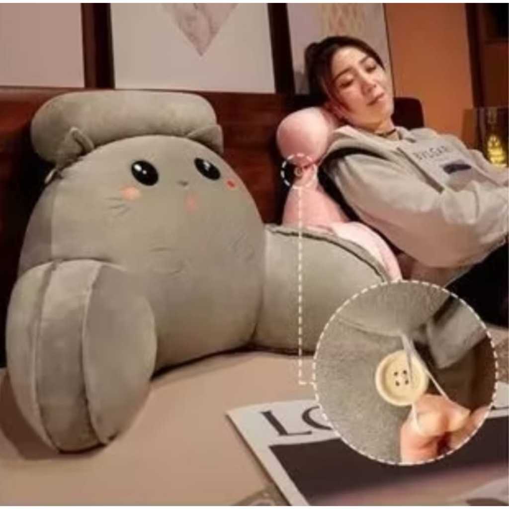 Bantal Boneka Sandaran Pinggang Karakter Lucu | Bantal Sofa & Mobil | Bantal Tidur Anak Dewasa