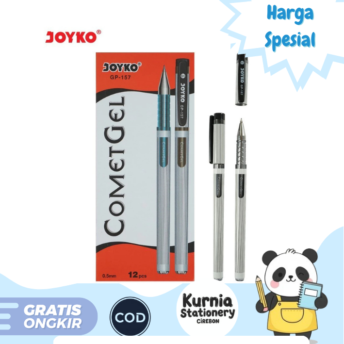 

Joyko Gel Pen GP-157 Comet Gel 0.5mm (1 Pack isi 12 PCS)
