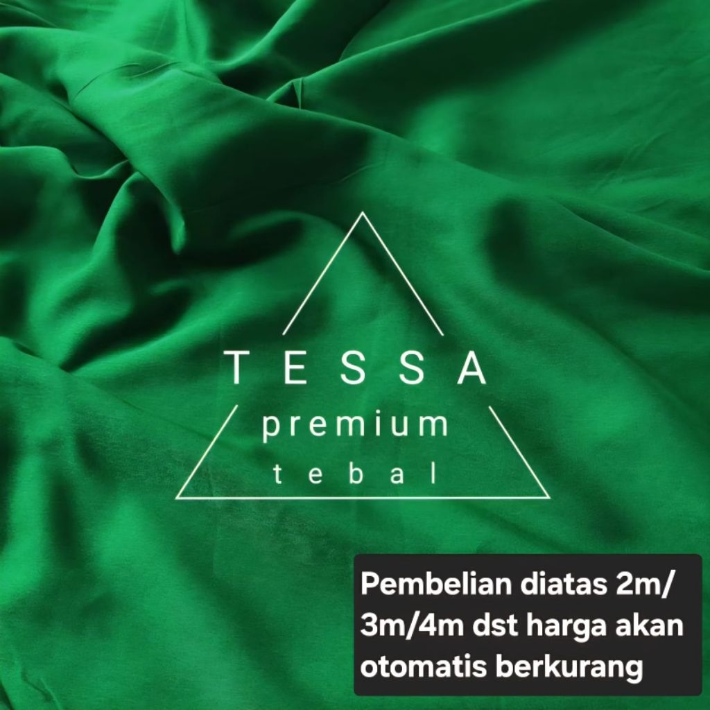 Kain Tessa tebal dan Jatuh Muslimat polos (0.5m)