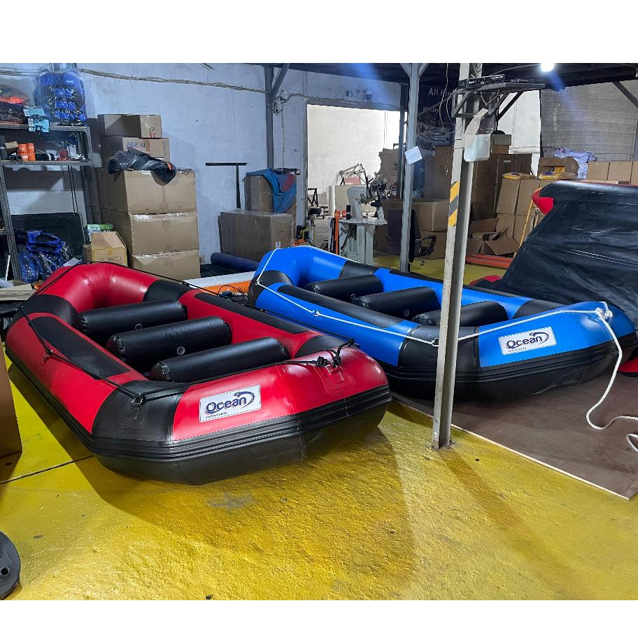 Perahu Karet PVC Rafting Arung Jeram OCEAN Kapasitas 6-8 Orang