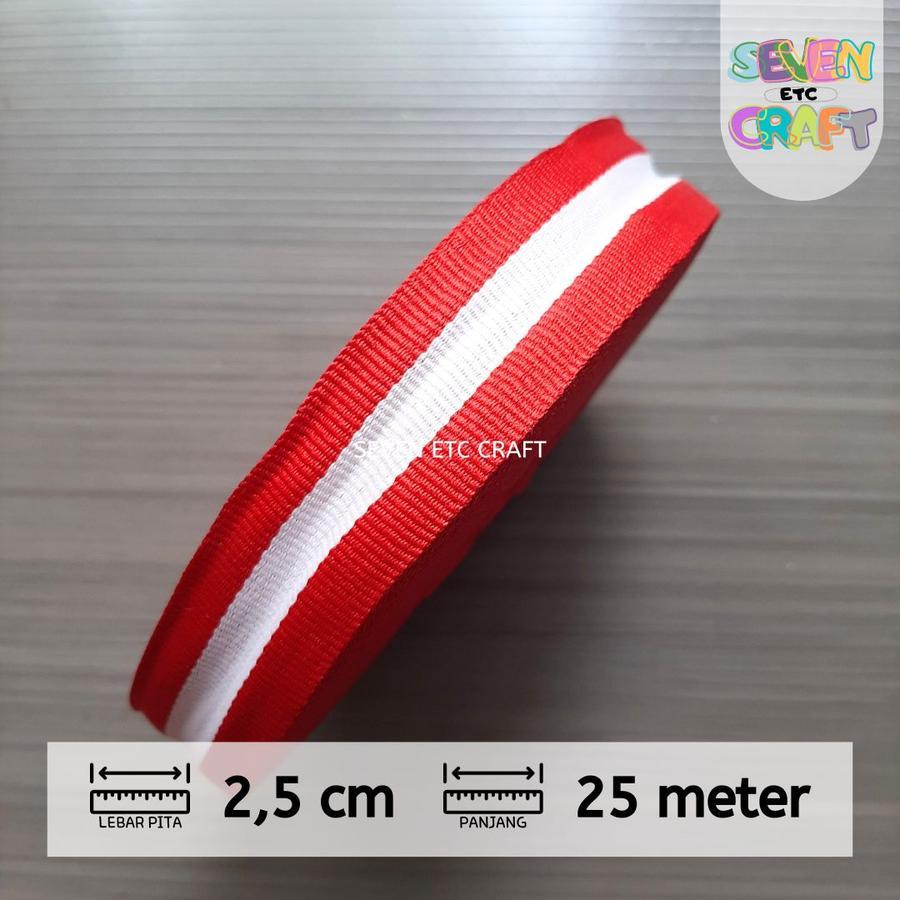 

Pita Bis Polyester Merah Putih 2,5 cm