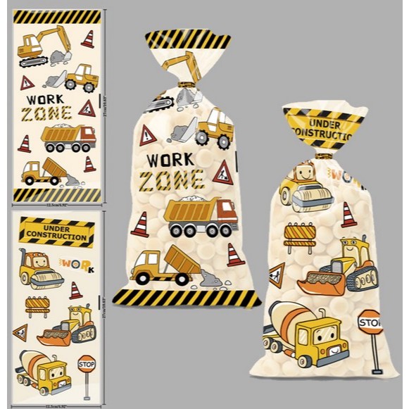 

50 PC PLASTIK KEMASAN BINGKISAN KUE COOKIES SNACK PERMEN SOUVENIR HAMPERS PESTA ULANG TAHUN ANAK / PLASTIK ULANG TAHUN BINGKISAN SNACK