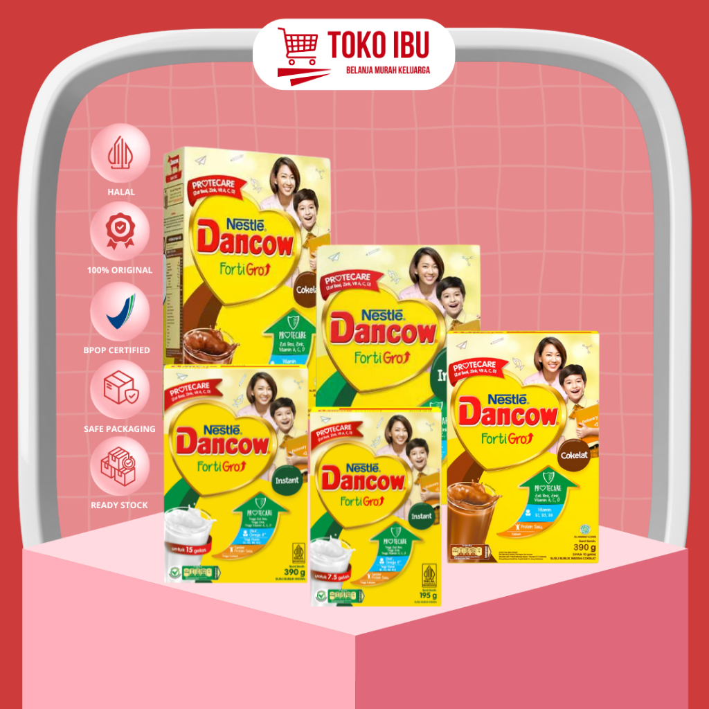 

Dancow Fortigro Susu Bubuk Instant/Coklat/Full Cream 195 gr/390 gr/780 gr/ Dancow Fortigro 1kg
