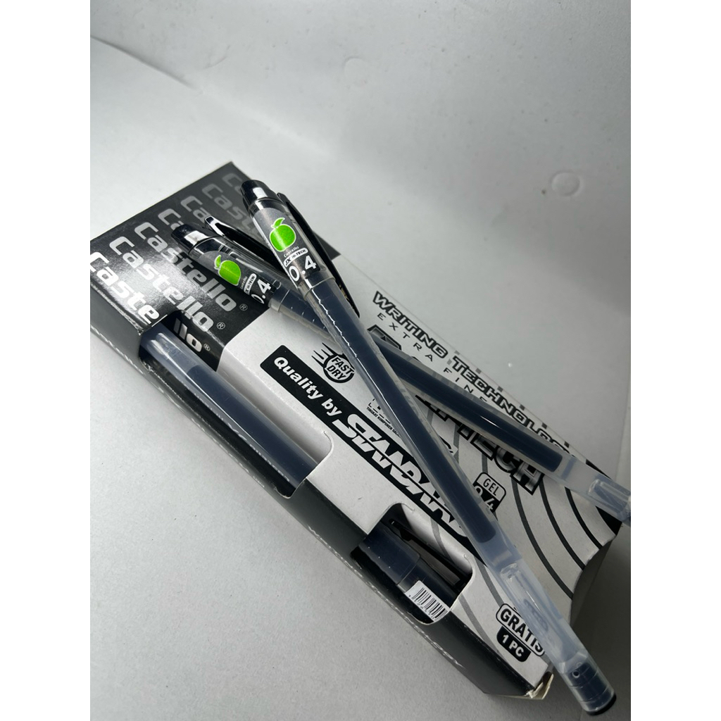 

Pulpen / Pen Gel Standart Castello JX Hitech 0,4mm ( 1 PCS )